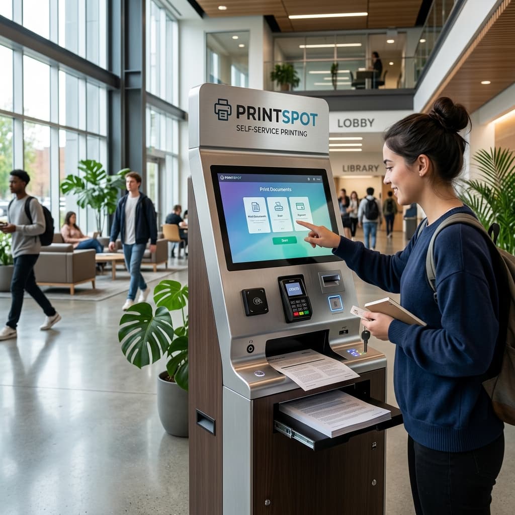 VaultPrint kiosk in a venue